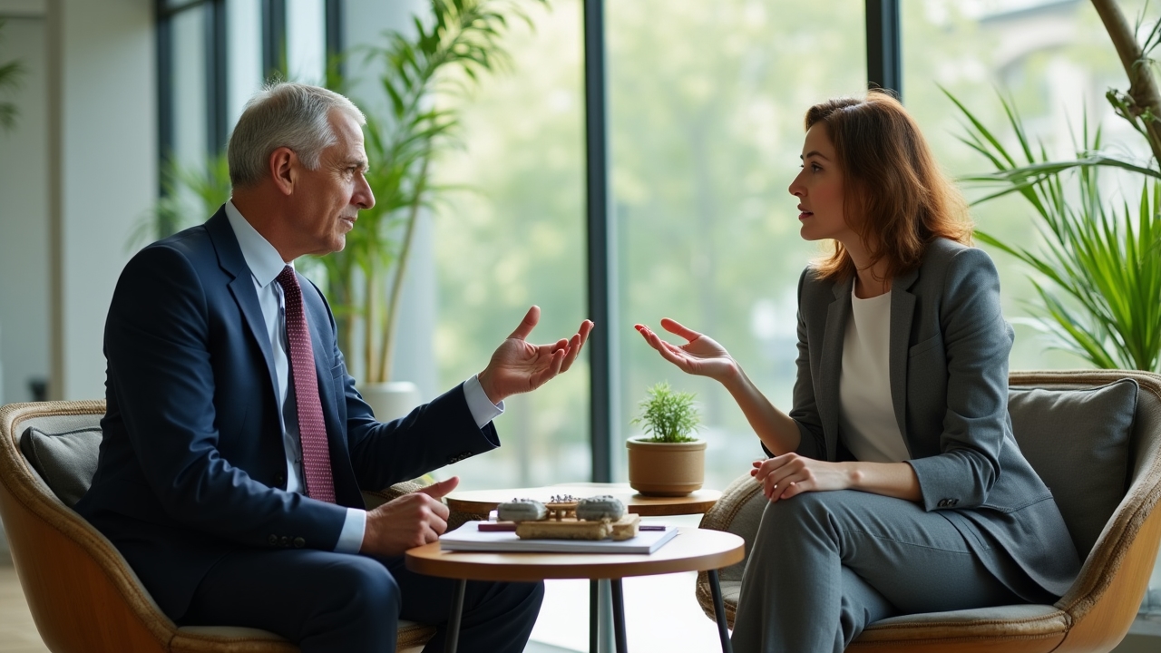 Executive coaching session in progress