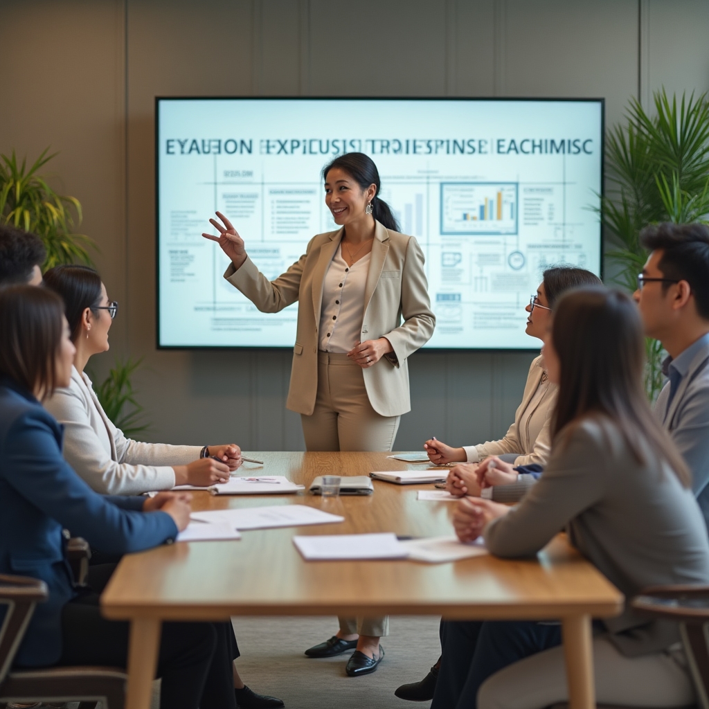 Leadership workshop with interactive exercises